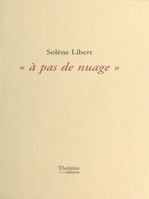 cover image of À pas de nuage